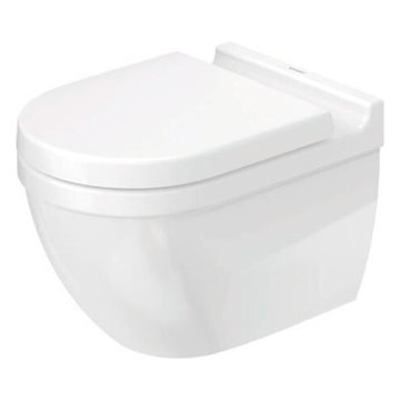 Duravit Starck 3 rimless væghængt toilet m/HygieneGlaze
